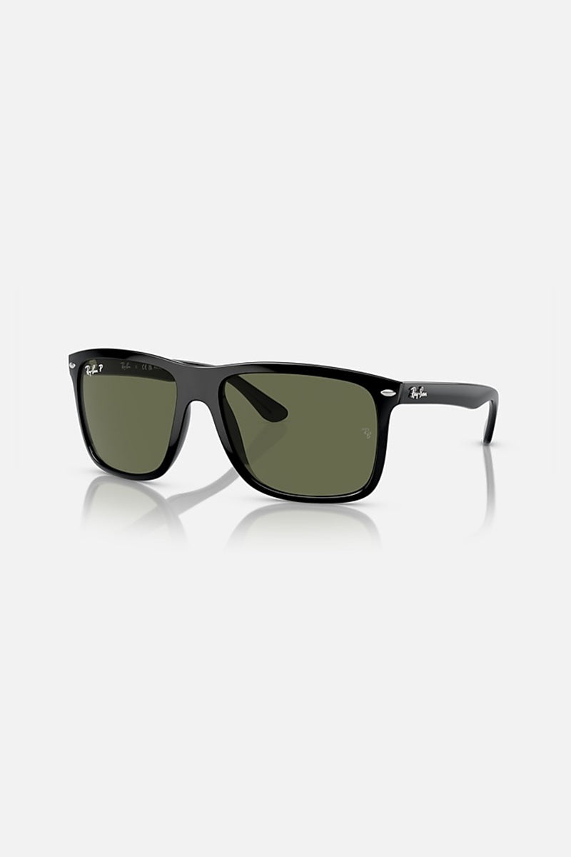 Ray Ban - Boyfriend Two in Polished Black Frames with Green Polarized Lenses - 0RB4547 601/5860