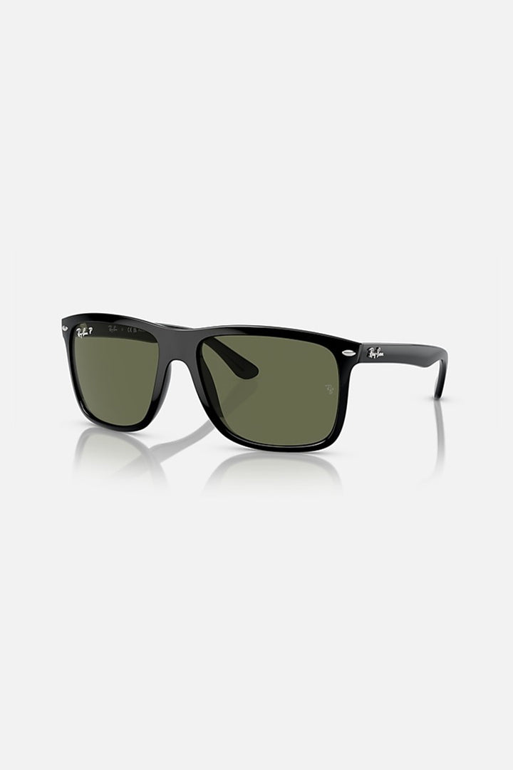 Ray Ban - Boyfriend Two in Polished Black Frames with Green Polarized Lenses - 0RB4547 601/5860