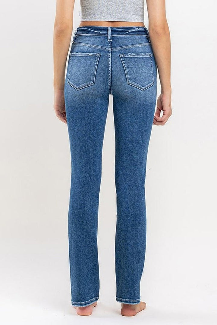 VERVET by Flying Monkey - Luxurious - High Rise Long Slim Strait Jeans