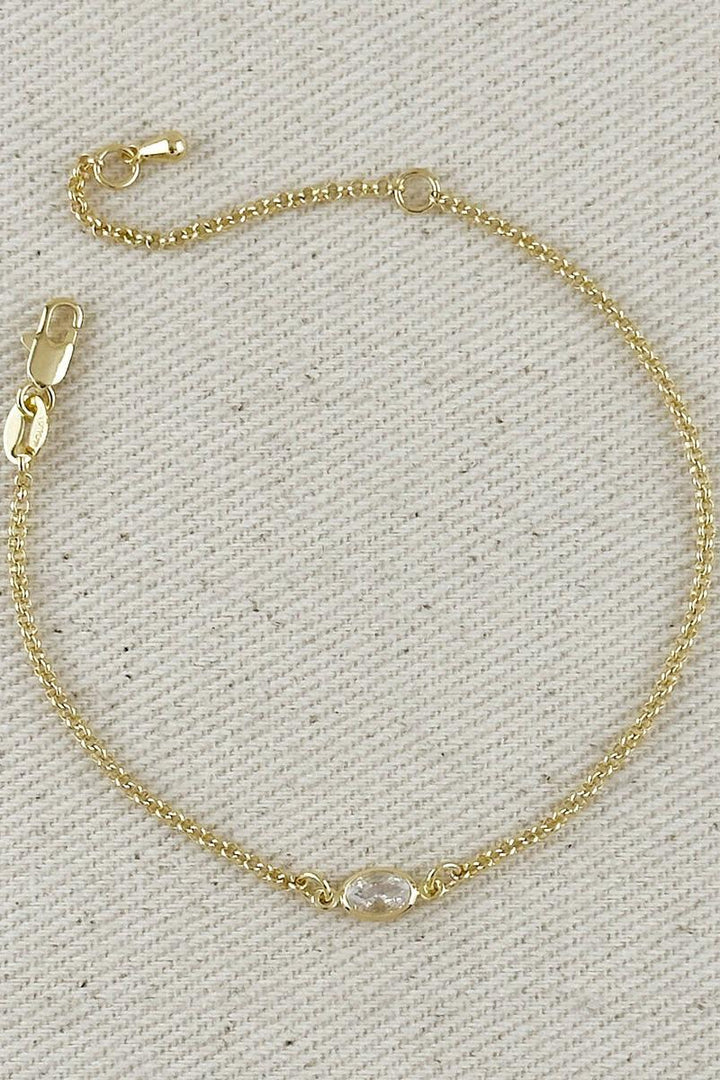 GoldFi - 18k Gold Filled CZ Solitaire Bracelet