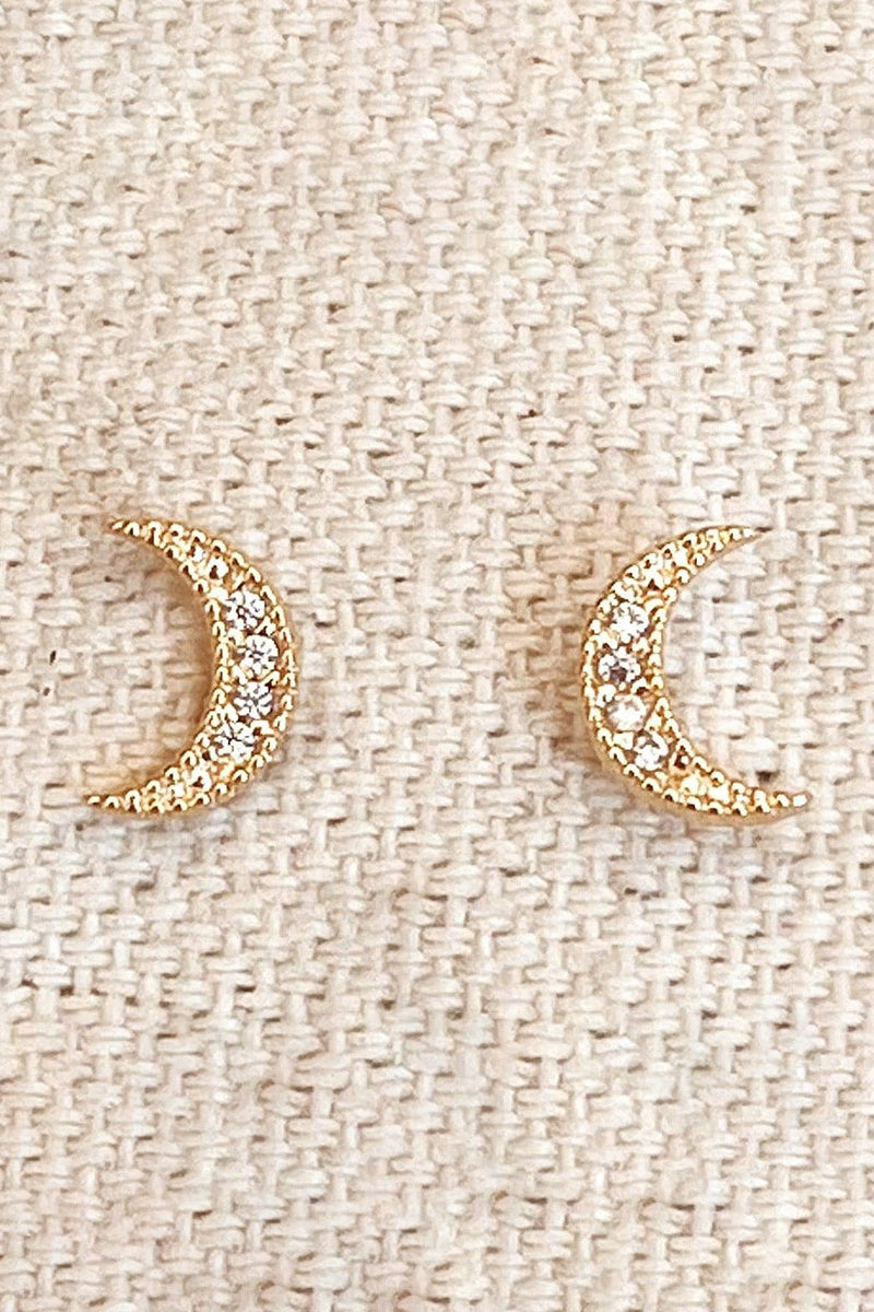 GoldFi - 18k Gold Filled Crescent Moon Studs