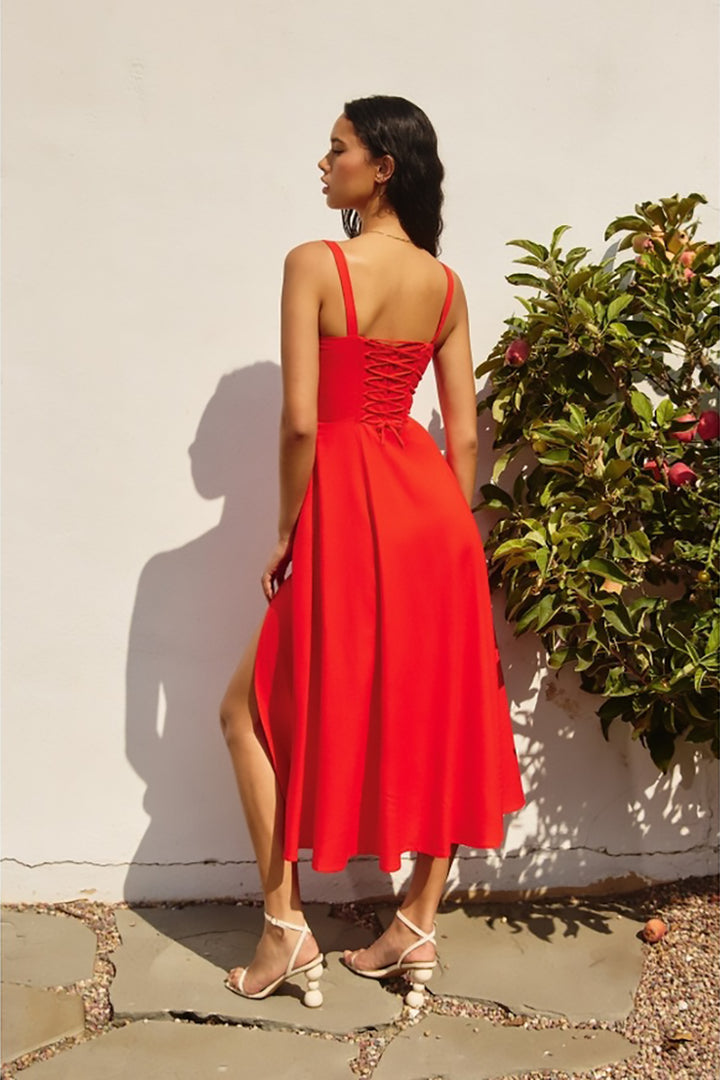 Dress Forum - Linen Sweetheart Dipped Waist Corset Dress