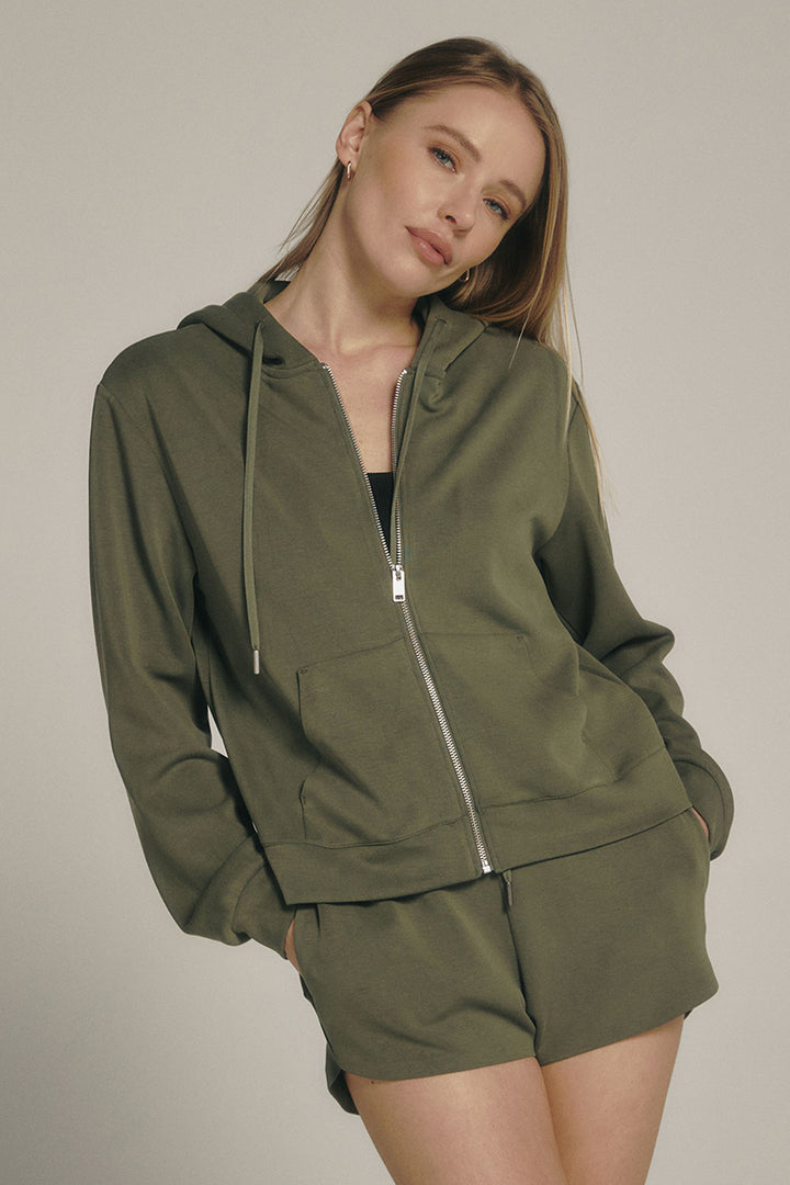 7DIAMONDS - REV™ Full-Zip Hoodie in Olive