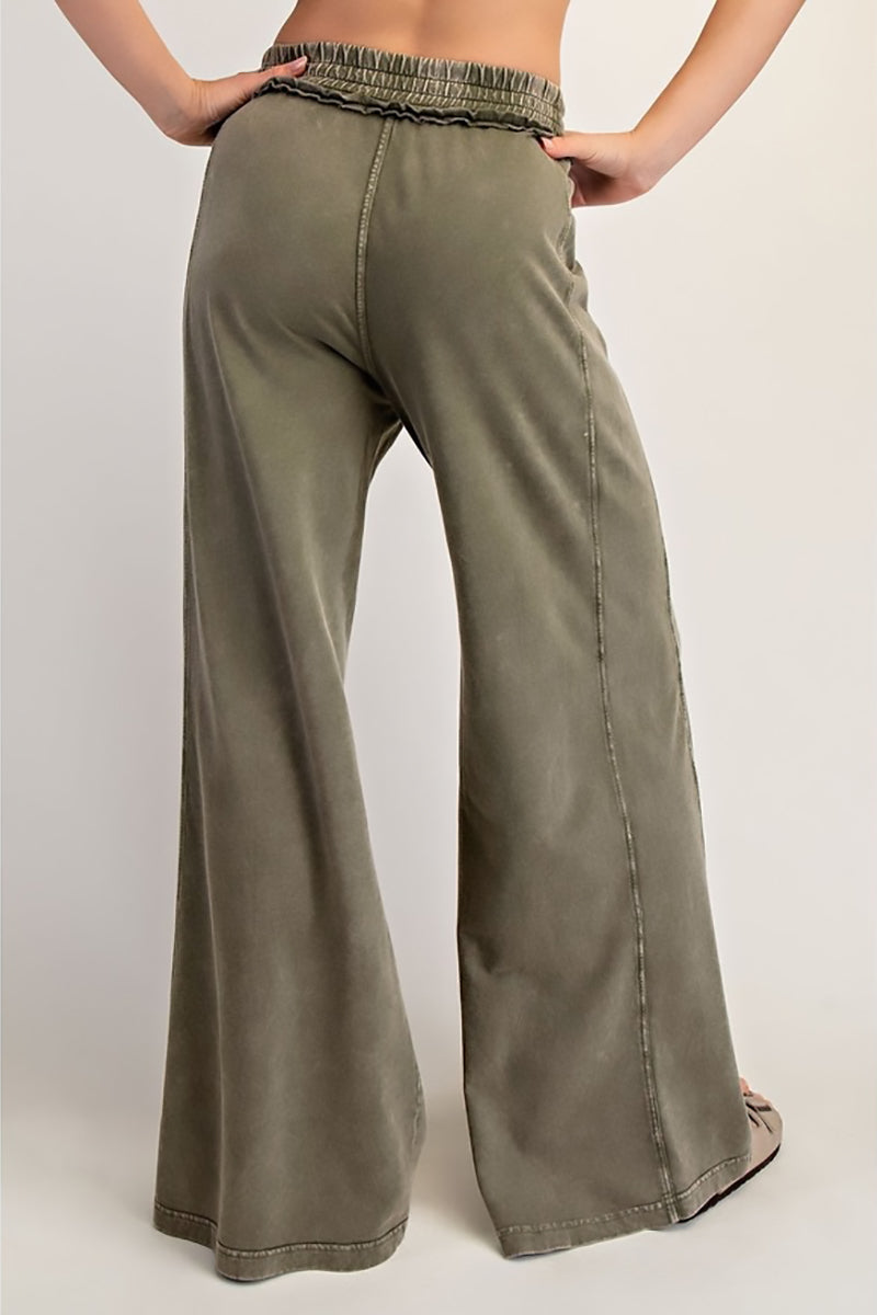 Rae Mode - Mineral Washed Terry Butter Wide Pants