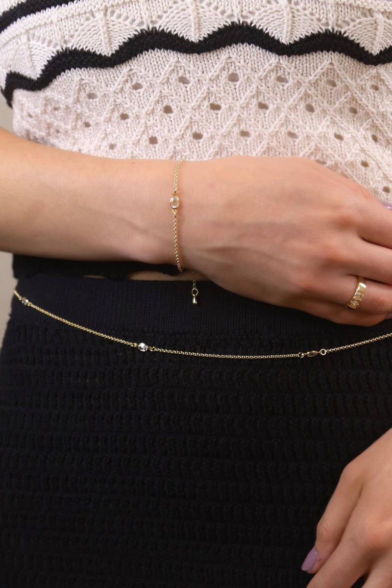 GoldFi - 18k Gold Filled CZ Solitaire Bracelet