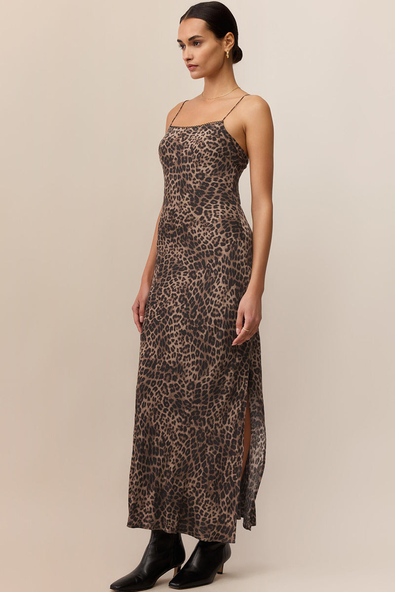 Z Supply - Cielo Leopard Midi Dress in  Desert Tan