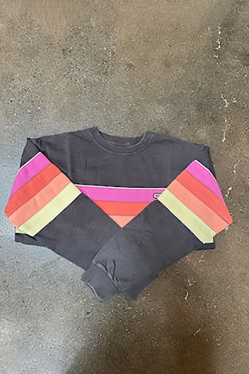 Rip Curl - Surf Revival Relaxed Crew in Washed Black