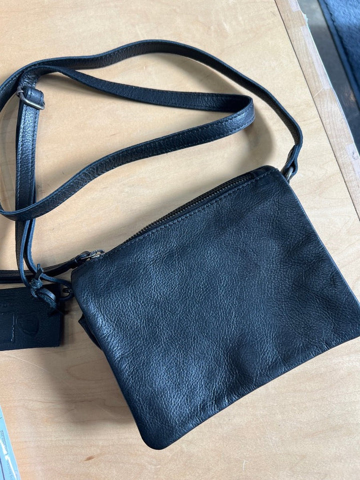 Rock Paper Scissors - "Bandit" Cross Body Wallet Bag in Black