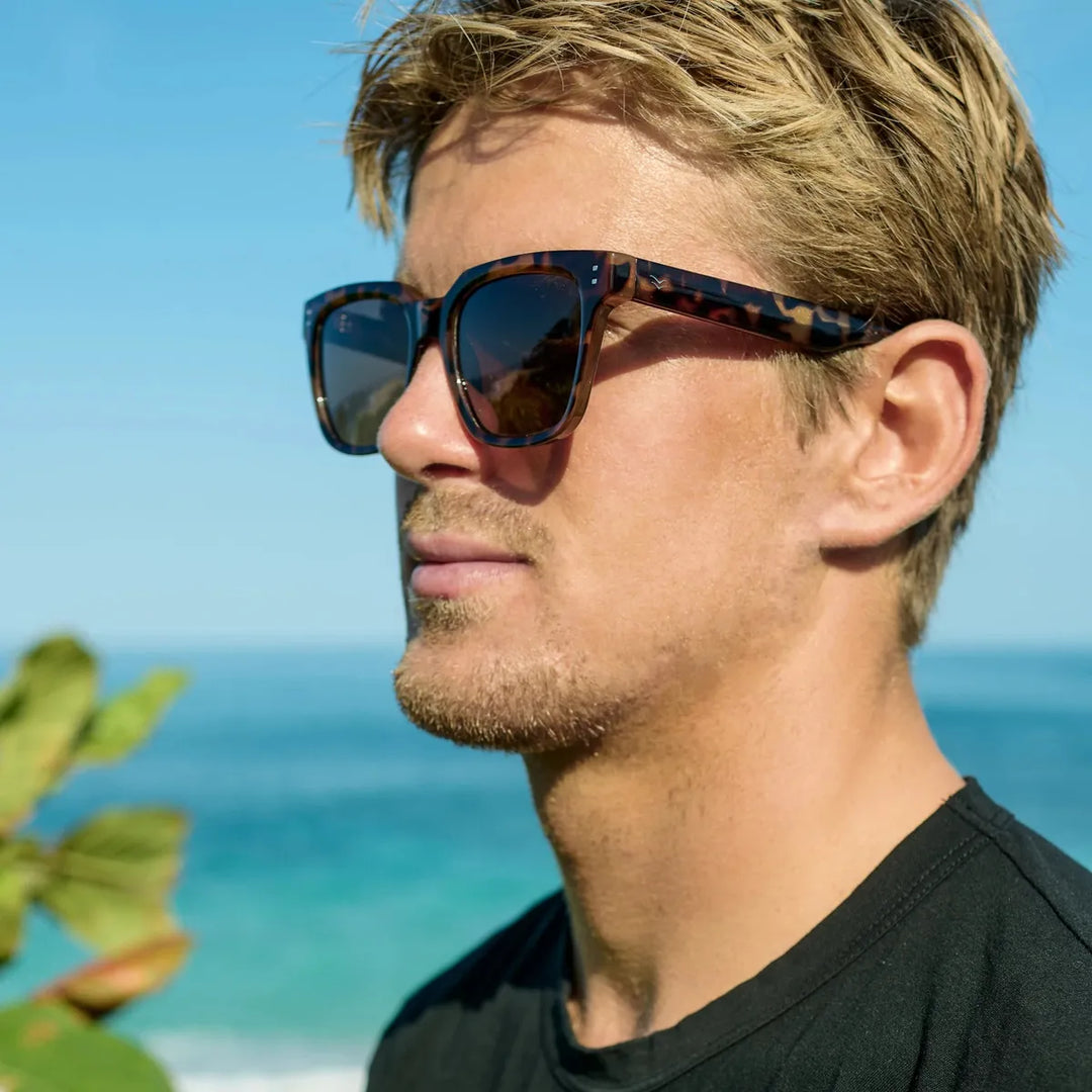 I-SEA - James With Brown Tortoise Frames and Brown Polarized Lenses