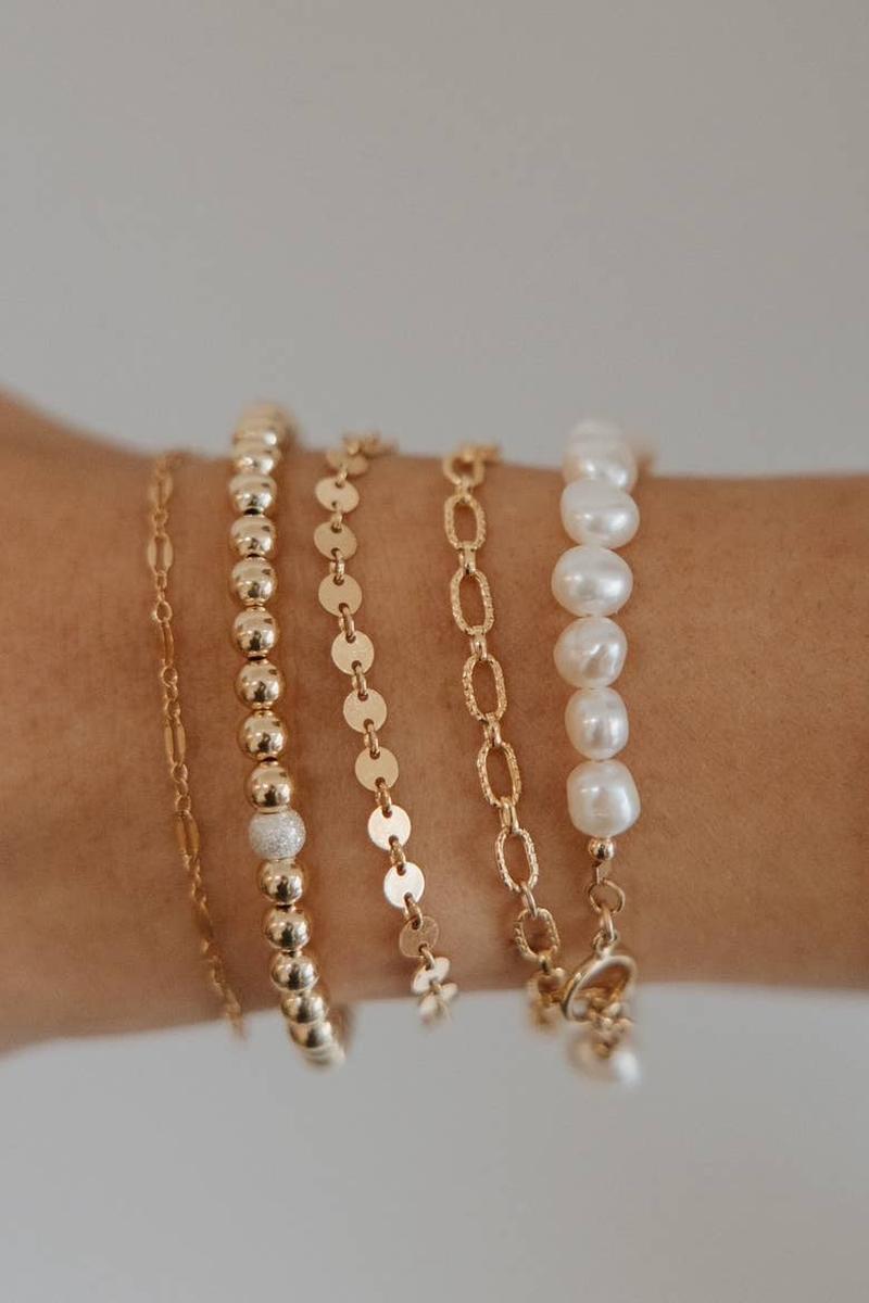 True by Kristy Jewelry - Saltwater Toggle Freshwater Pearl Gold Filled Bracelet
