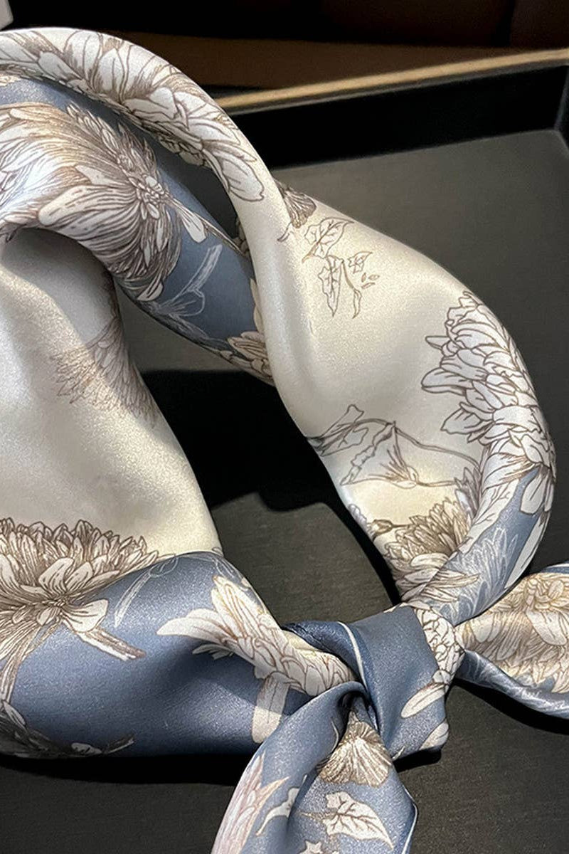 ACCITY - 100% Mulberry Silk Square Scarf