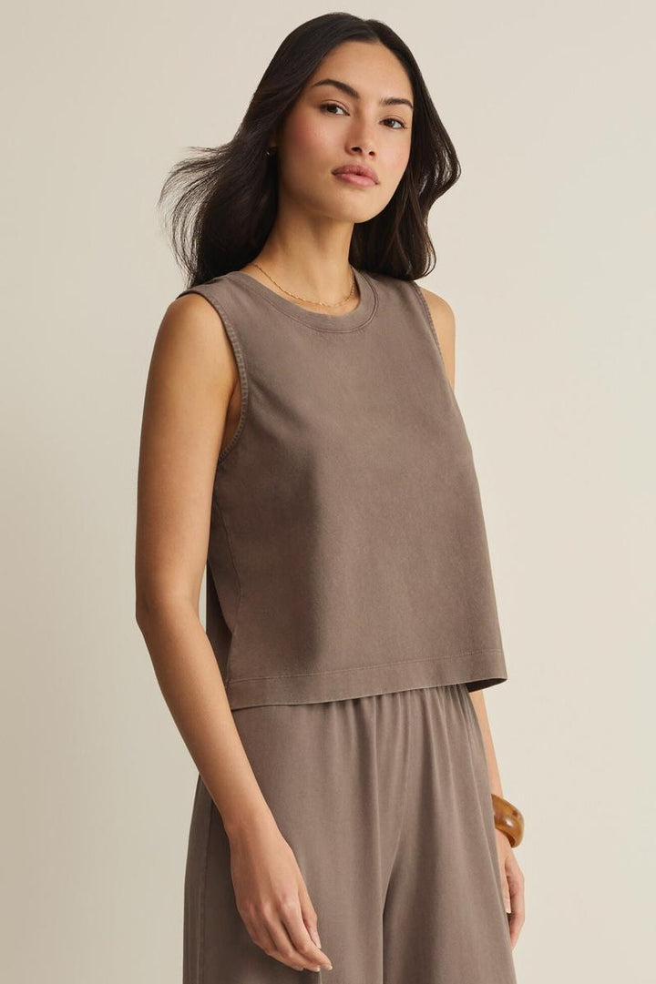 Z Supply -     Sloane Jersey Muscle Tank in Perfectly Taupe
