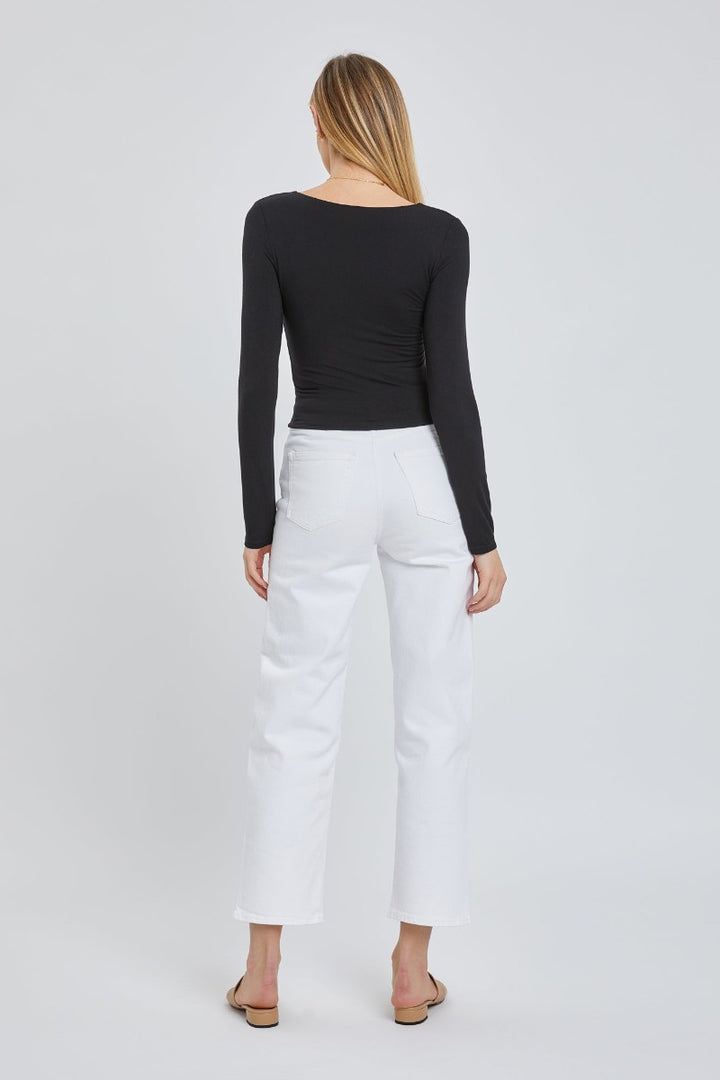 Be Cool - Basic Long Sleeve Top in Black