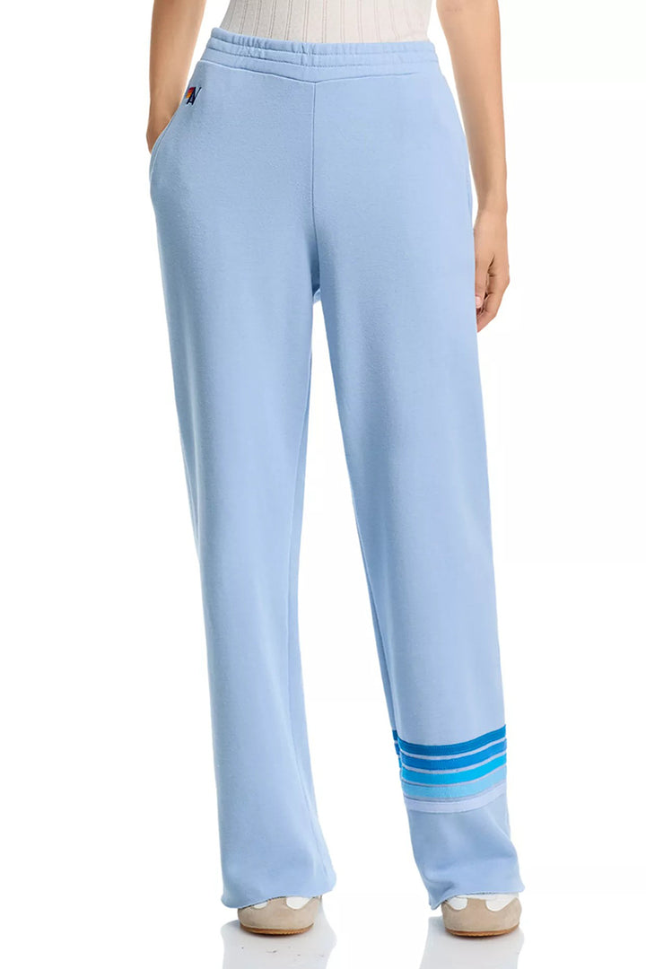 AVIATOR NATION - Rigby Stitch Wide Leg Pocket Sweatpants in Ice/Ice