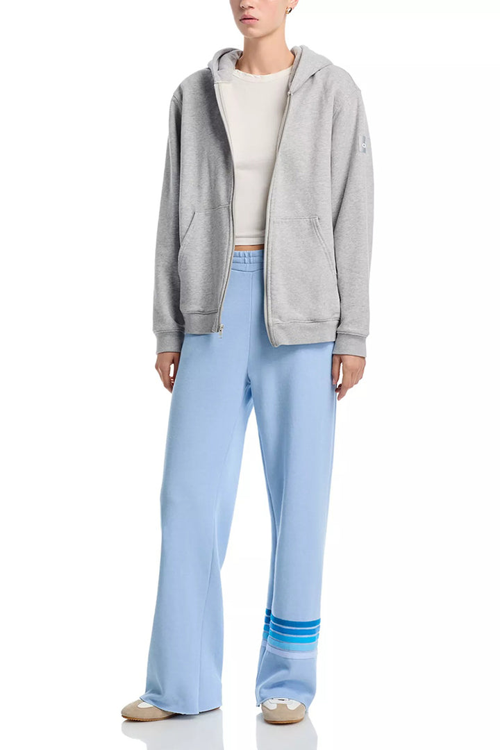 AVIATOR NATION - Rigby Stitch Wide Leg Pocket Sweatpants in Ice/Ice