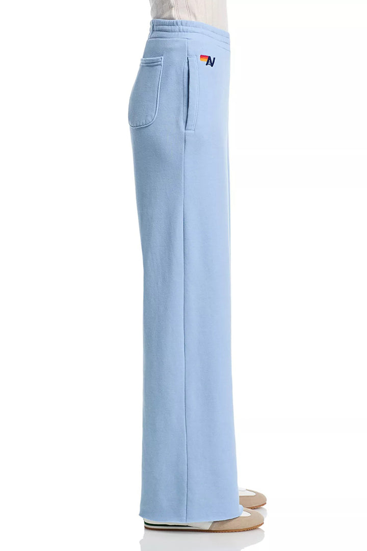 AVIATOR NATION - Rigby Stitch Wide Leg Pocket Sweatpants in Ice/Ice