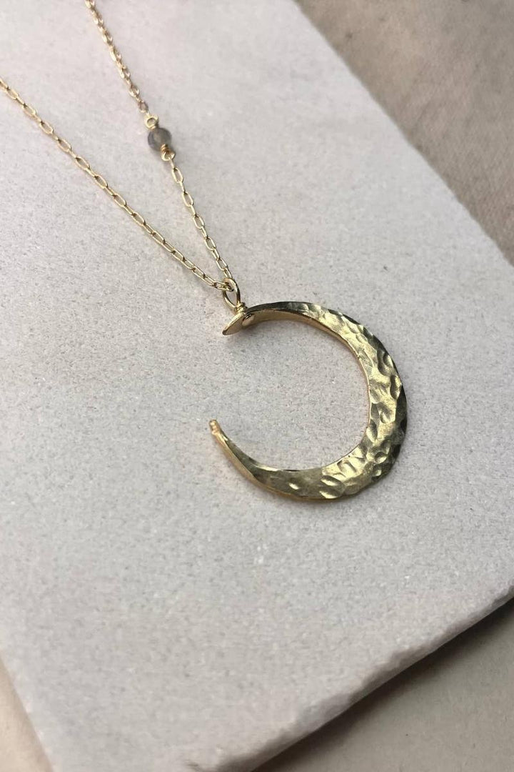 Elysium Jewelry - Crescent Moon Necklace in 14k Gold Filled