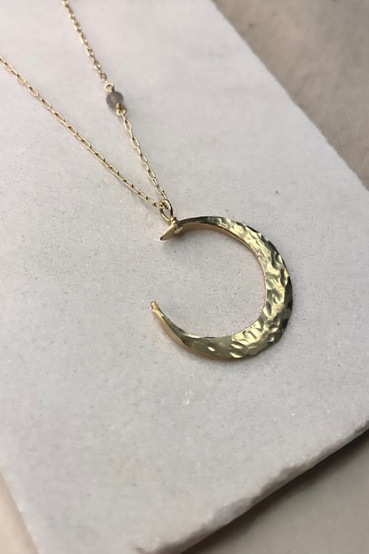 Elysium Jewelry - Crescent Moon Necklace in Sterling Silver