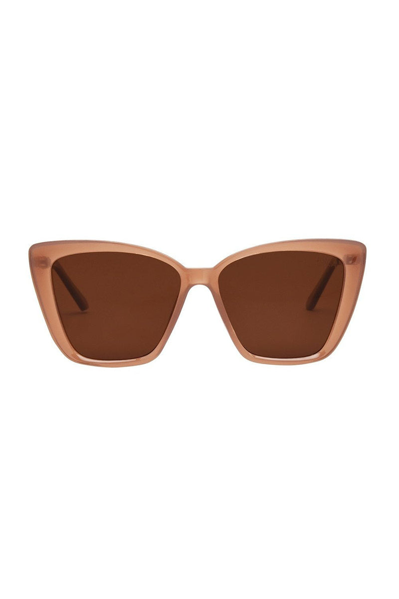 I-SEA - Aloha Fox with Dusty Rose Frame and Brown Polarized Lenses