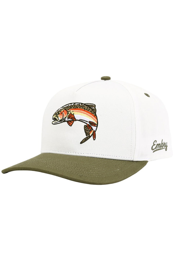 Embry Outdoors - White/Green with Rainbow Trout