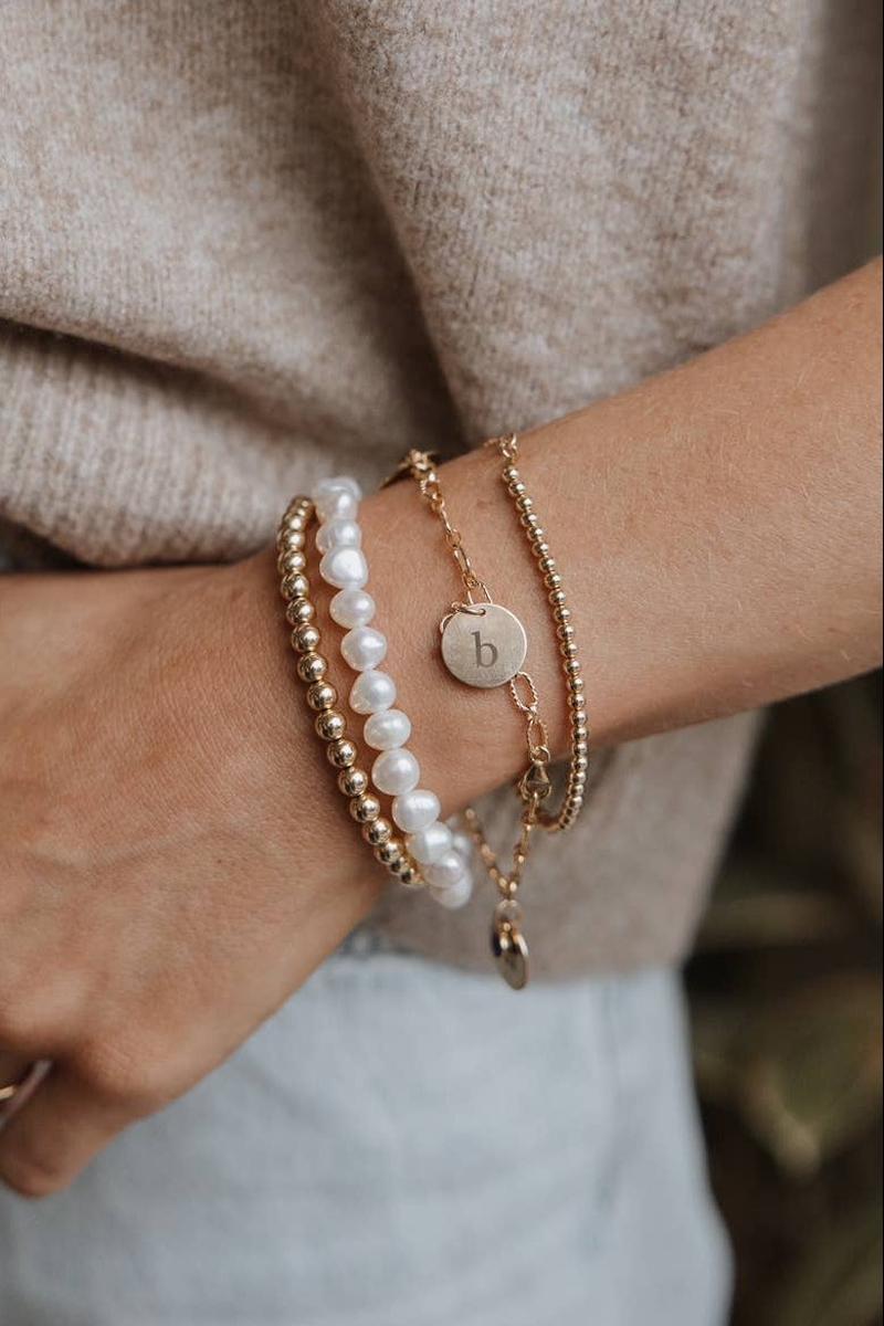 True by Kristy Jewelry - Saltwater Toggle Freshwater Pearl Gold Filled Bracelet