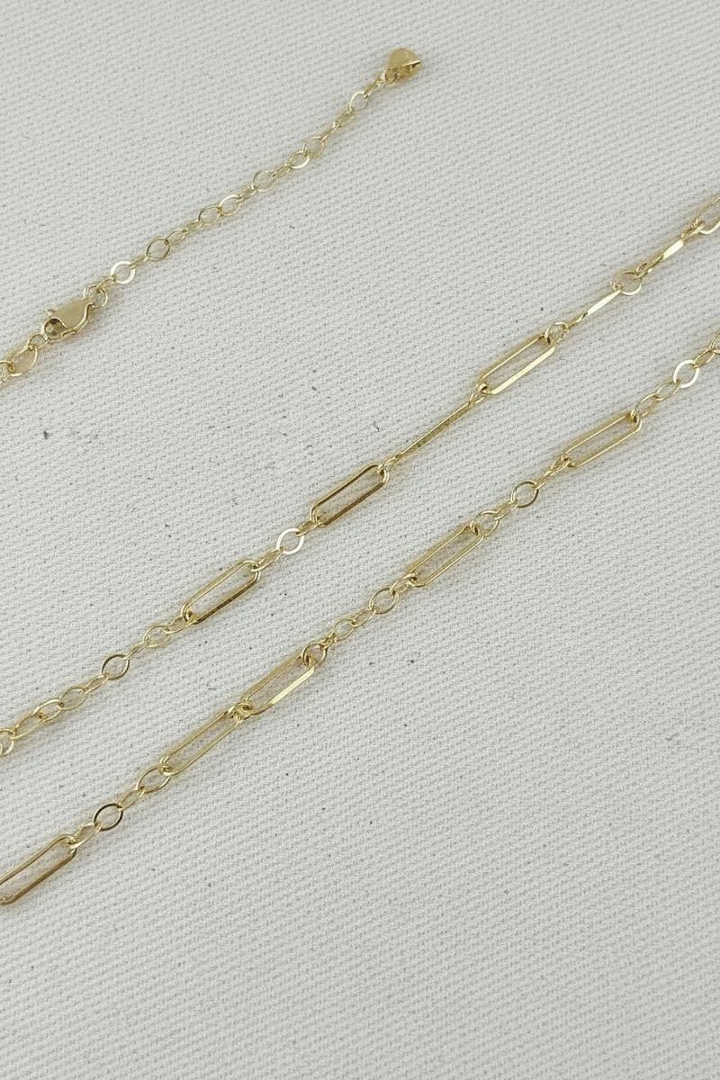 GoldFi - 18k Gold Filled Paperclip & Straw Chain