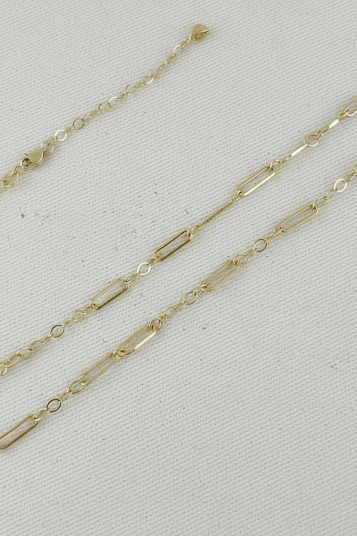 GoldFi - 18k Gold Filled Paperclip & Straw Chain