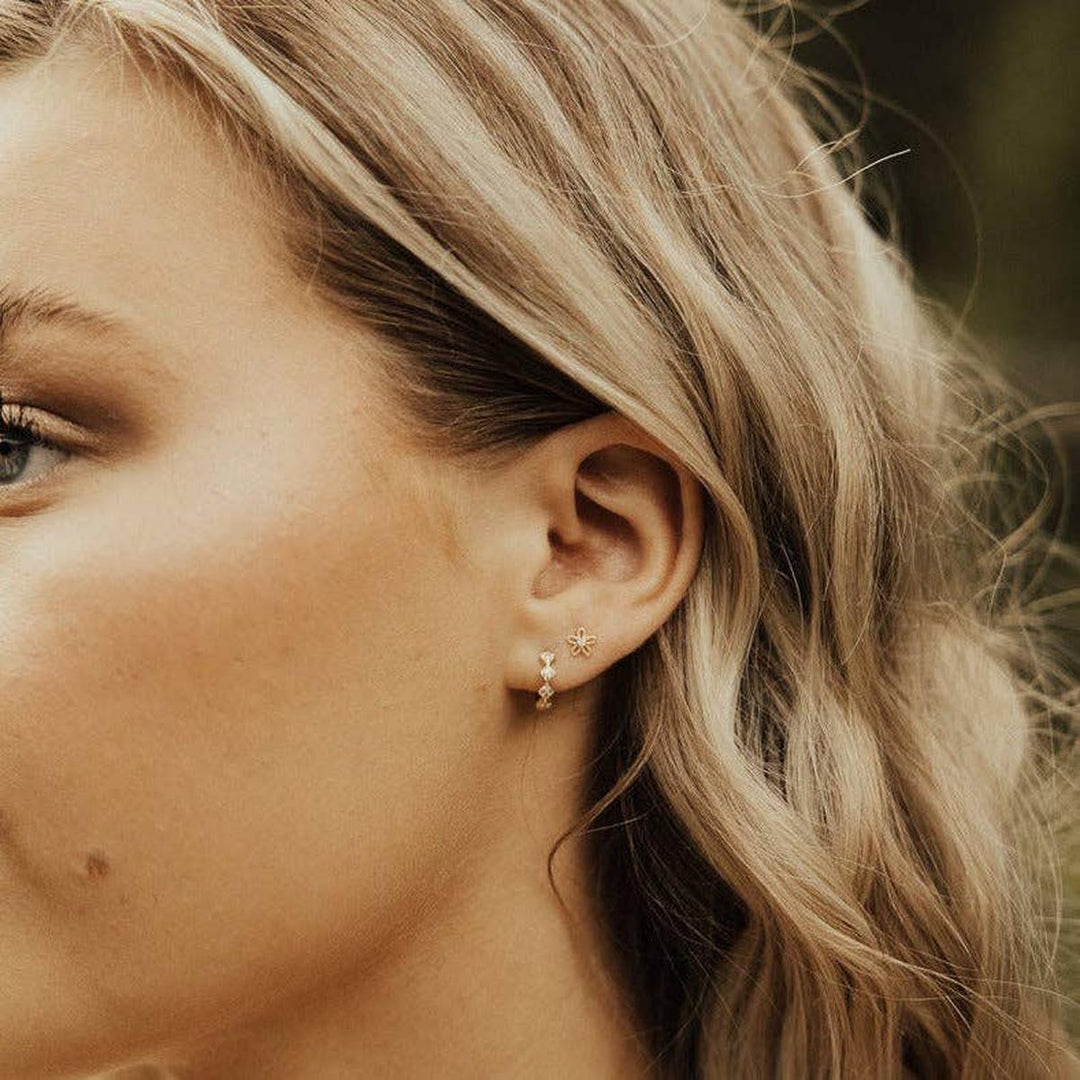 Mauve Jewelry Co. - Alice Diamond Hoops in Gold Vermeil