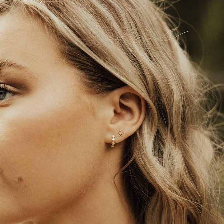 Mauve Jewelry Co. - Alice Diamond Hoops in Gold Vermeil