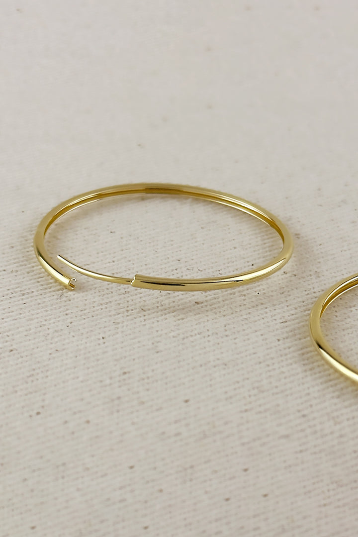 GoldFi - 18k Gold Filled Hollowed Endless Continuous Hoop Earrings