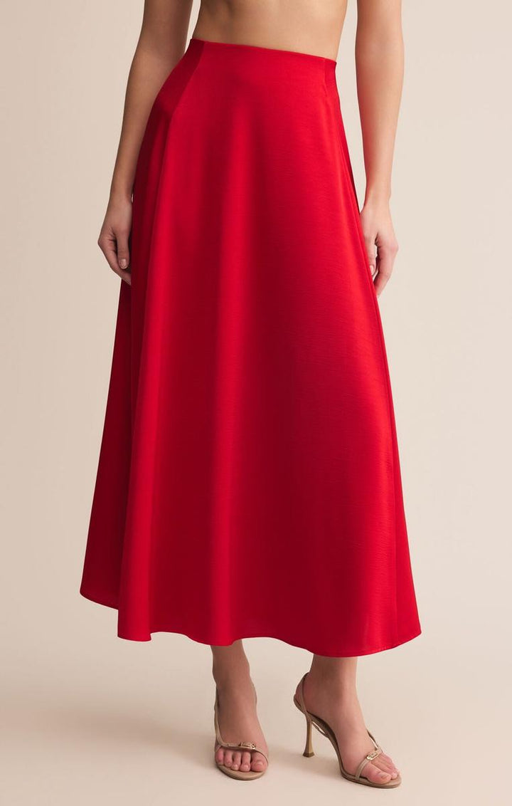 Z Supply - Northpointe Midi Skirt in Festival Red