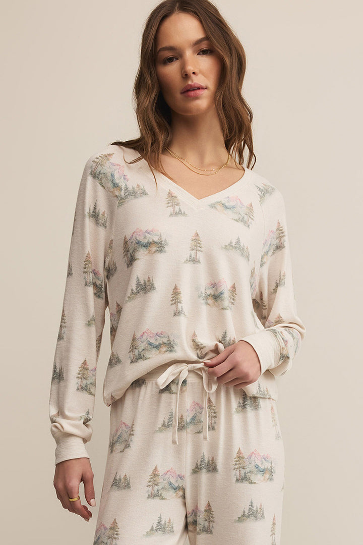 Z Supply - Maggie Camp Long Sleeve Top in Crystal
