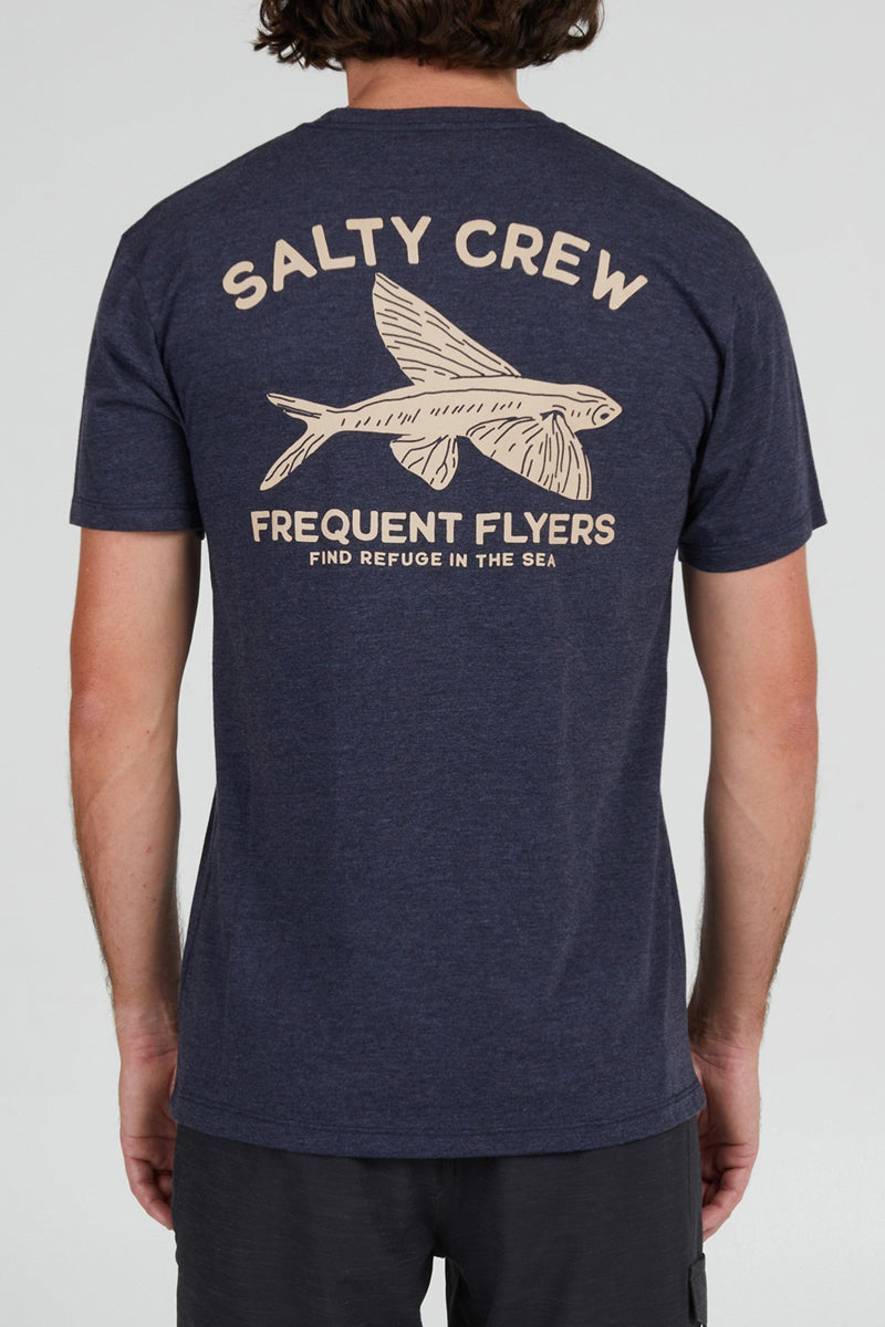 Salty Crew - Frequent Flyer Short Sleeve Premium Tee in Navy Heather