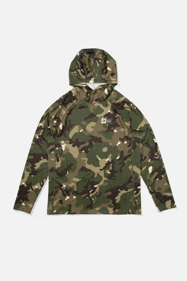 Salty Crew - Apex Perforated Sunshirt Hoodie in Camo