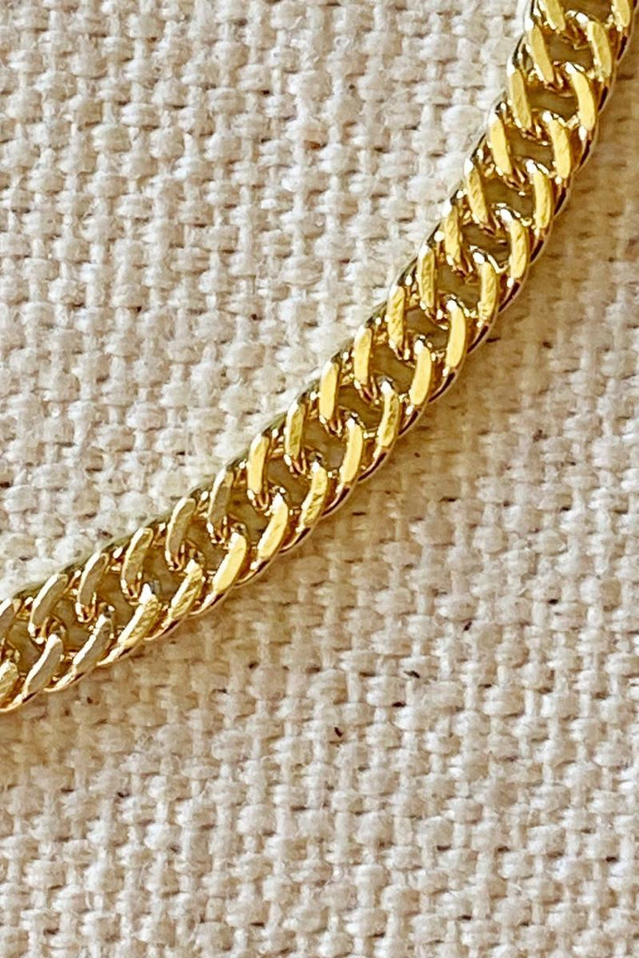 GoldFi - 18k Gold Filled Double Curb Chain Bracelet Cuban