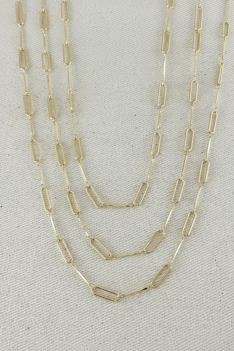 GoldFi - 18k Gold Filled Paperclip & Straw Chain
