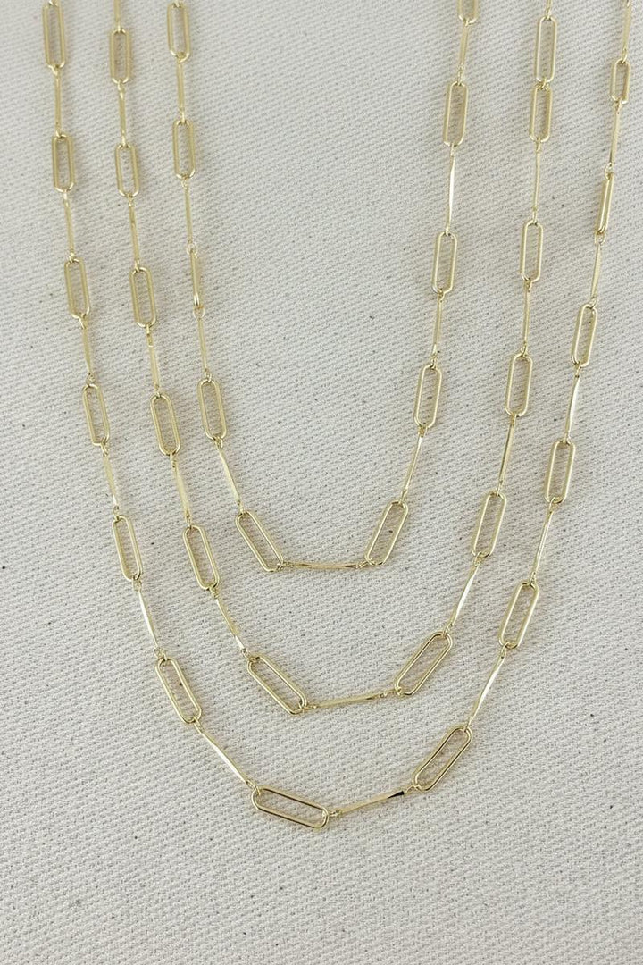 GoldFi - 18k Gold Filled Paperclip & Straw Chain