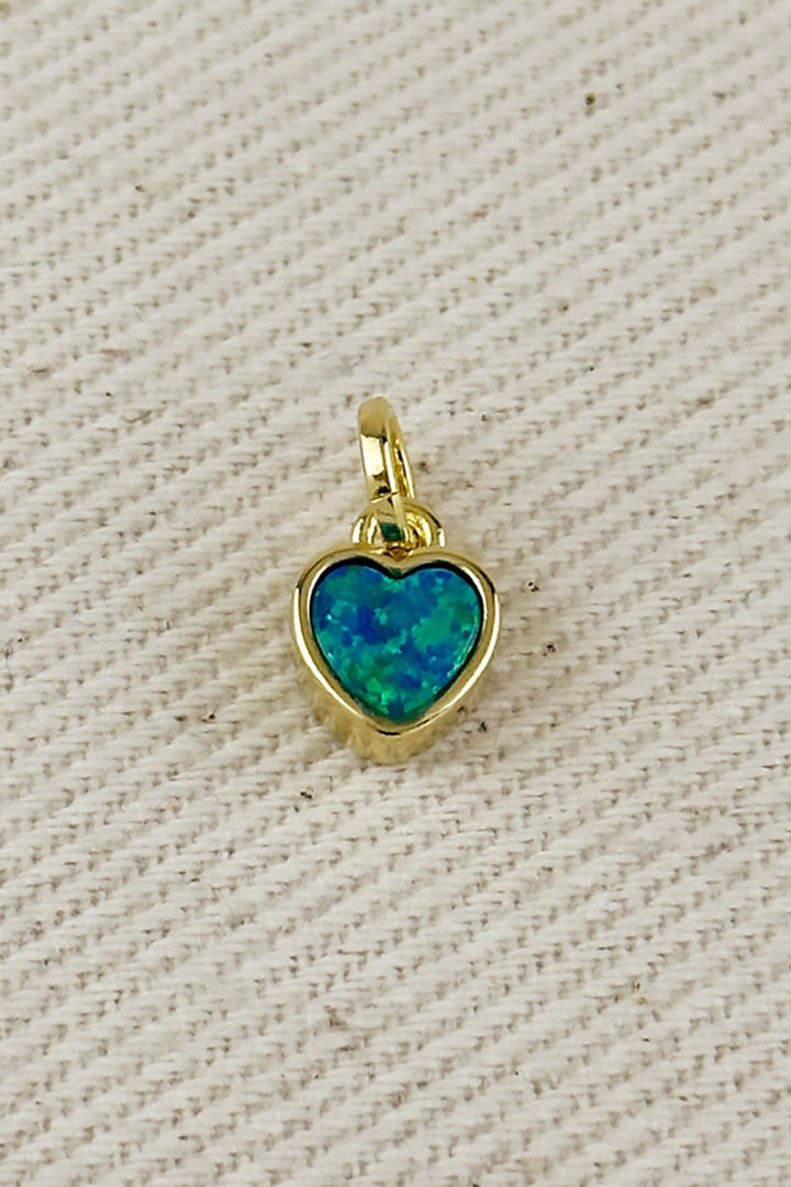GoldFi - 18k Gold Filled Opal Heart Charms
