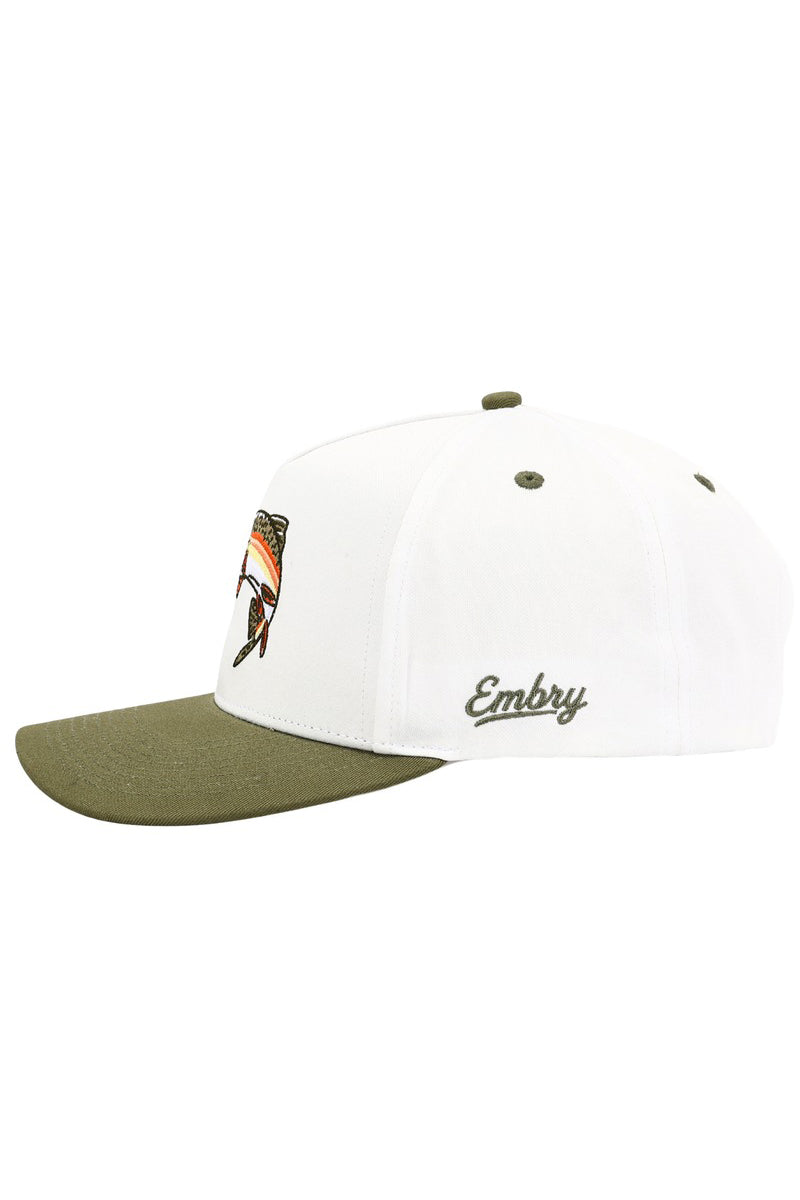 Embry Outdoors - White/Green with Rainbow Trout