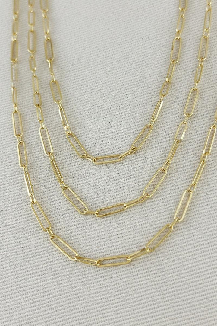 GoldFi - 18k Gold Filled Paperclip & Straw Chain
