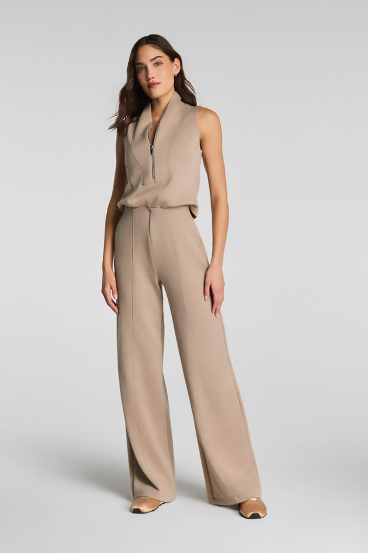 SPANX - Shawl Collar Half Zip Jumpsuit