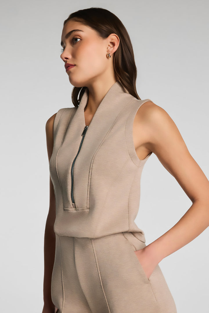 SPANX - Shawl Collar Half Zip Jumpsuit