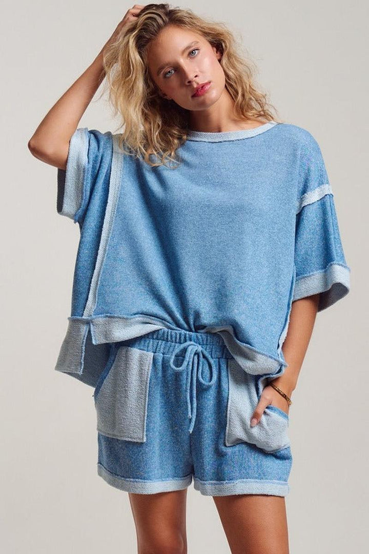 Urban Daizy - Reverse Seam Terry Two-Piece Set