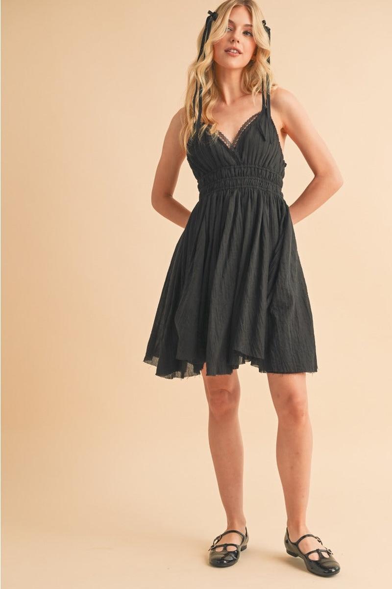 AEMI+CO - Natilee Slip Dress in Black