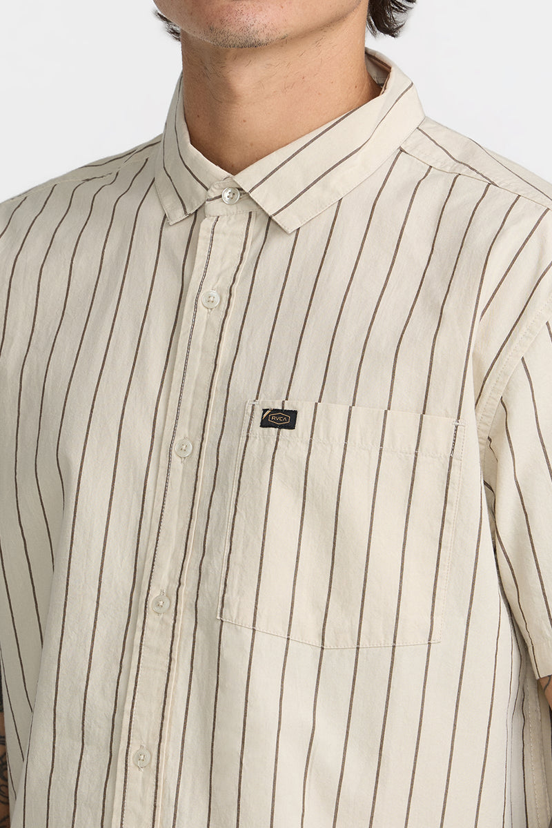 RVCA - Dayshift Workwear Stripe Short Sleeve Shirt
