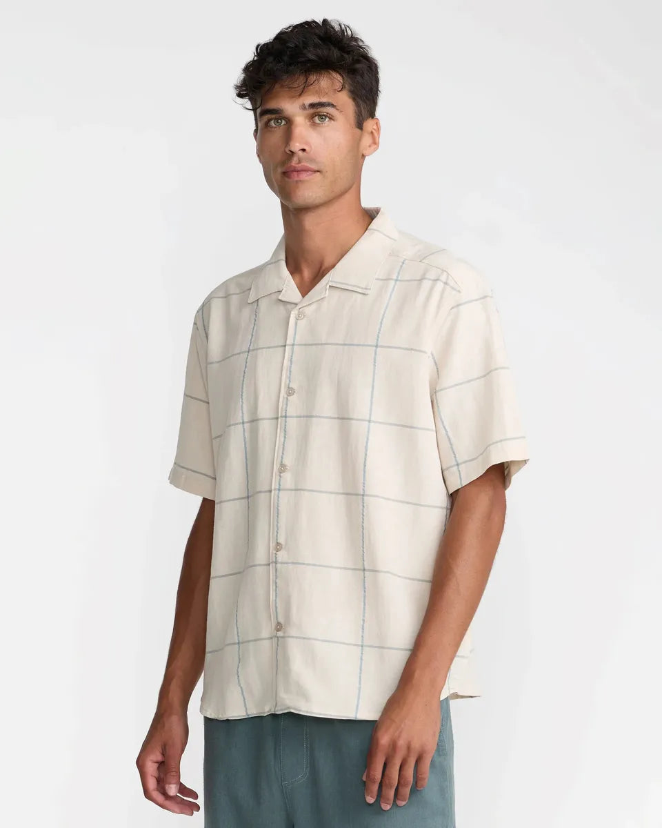 RVCA - Vacancy Plaid Short Sleeve in Ceramic