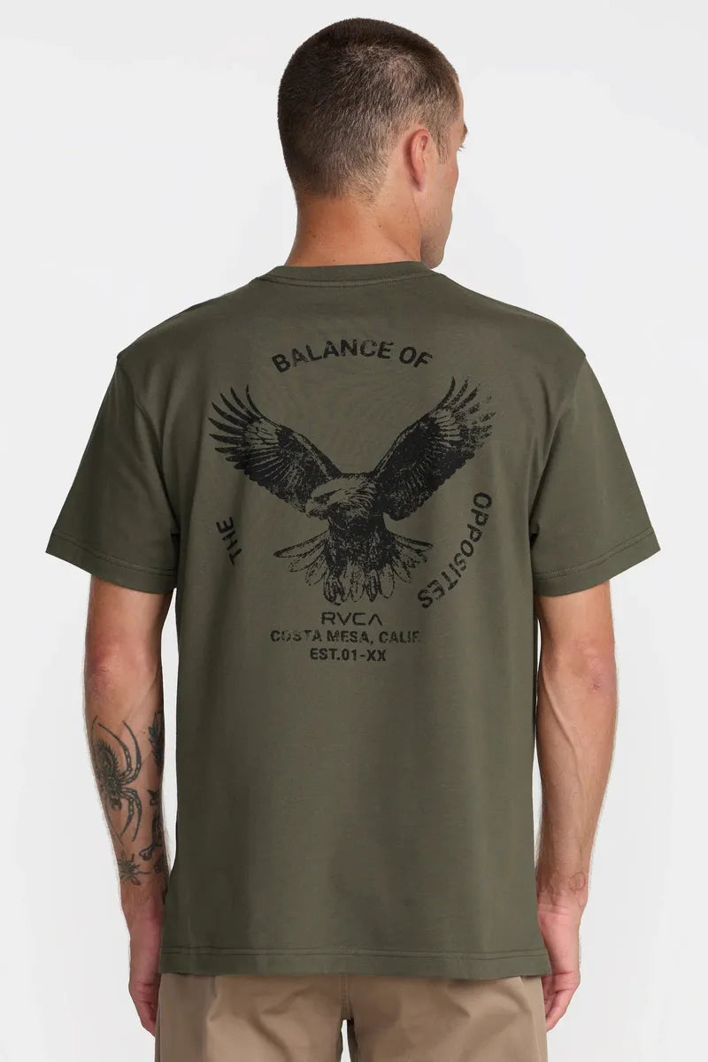 RVCA - Soaring Short Sleeve Tee in Fatigue