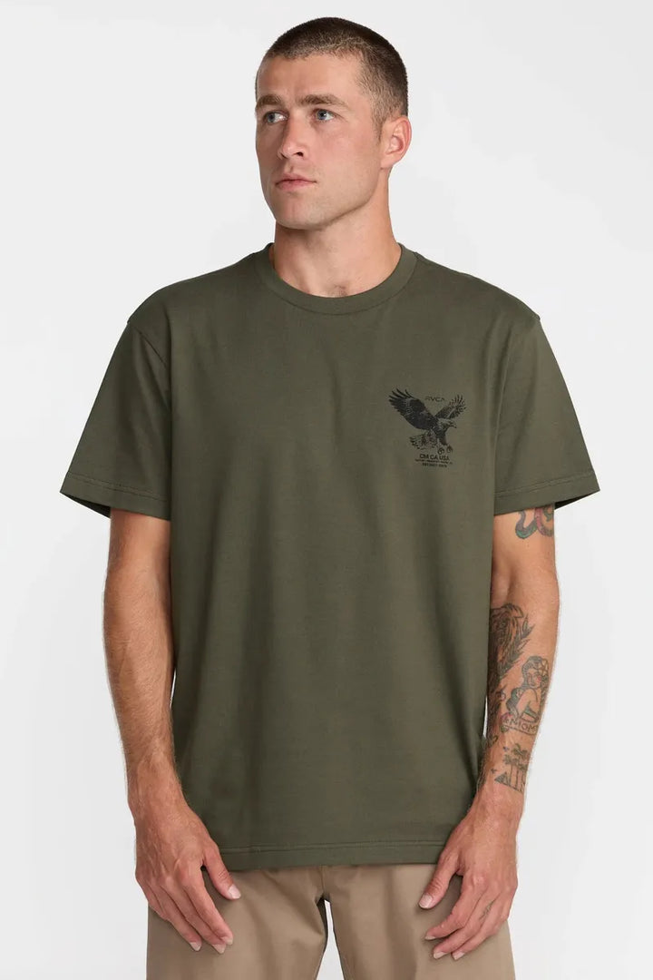 RVCA - Soaring Short Sleeve Tee in Fatigue