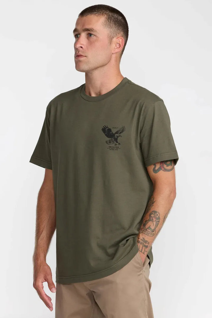 RVCA - Soaring Short Sleeve Tee in Fatigue