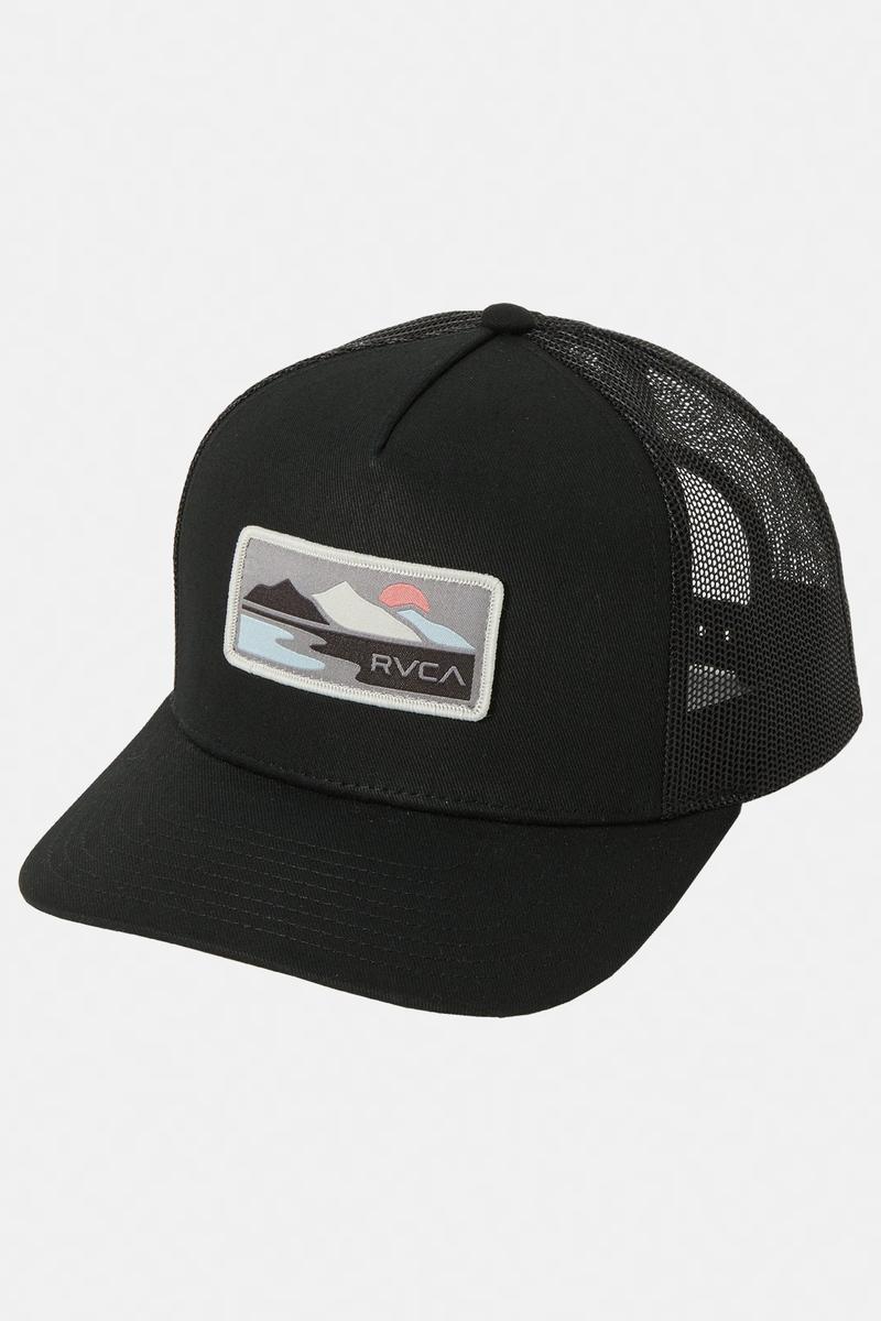 RVCA - Peak Cove Curved Trucker Hat in Black